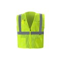 2W International Lime High Viz Economy Vest, X-Large, Lime, Class 2 A520C-2 XL